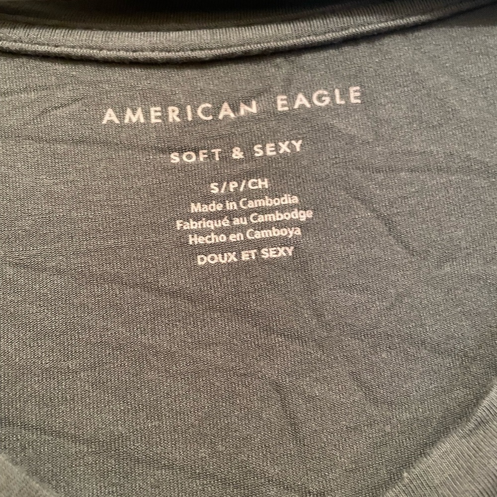 American Eagle Outfitters Soft & Sexy Charcoal Tee